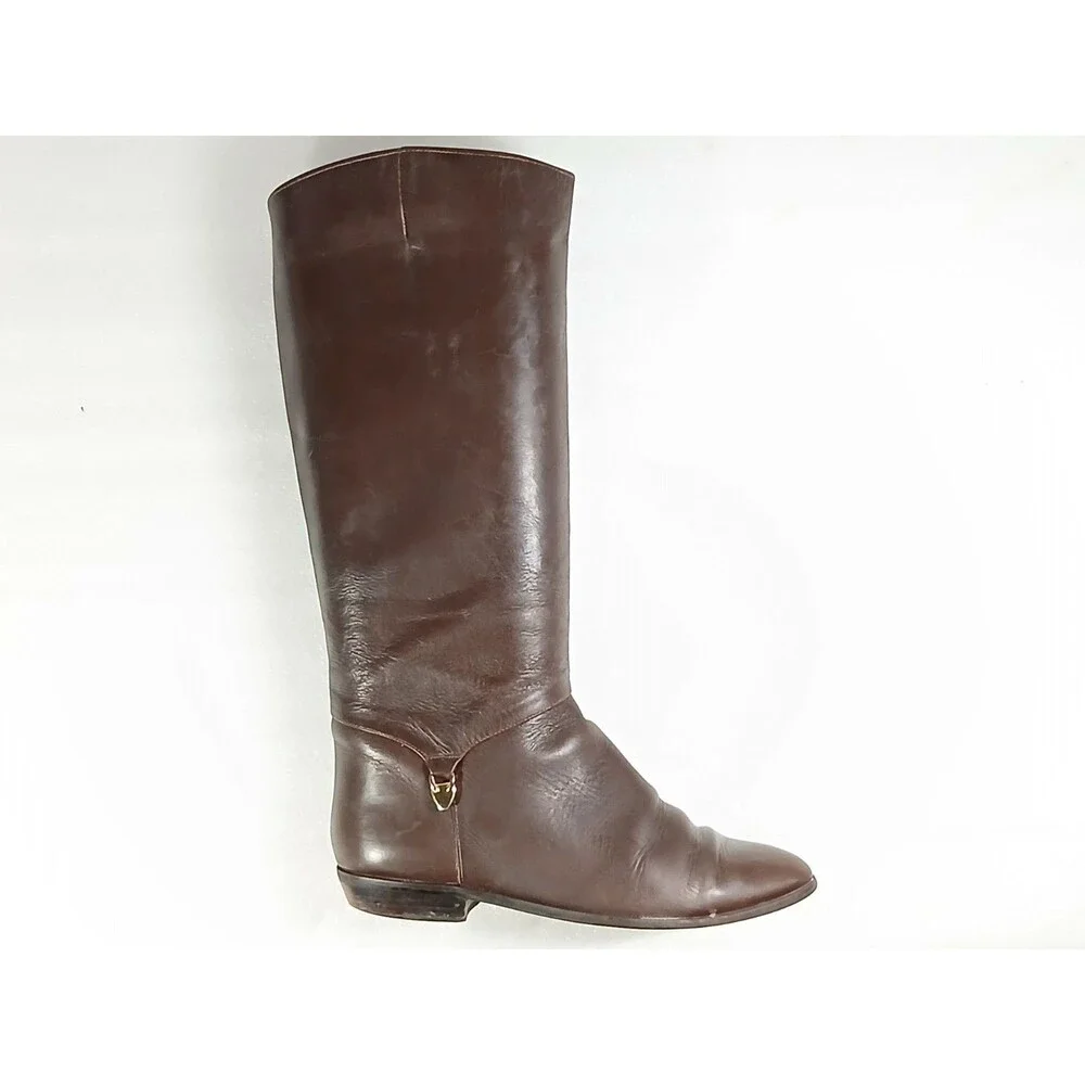 Nine West Brown Leather Riding Boots Women’s Size 8M